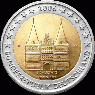 Duitsland 2 euro 2006 Schleswig-Holstein: Holstentor UNC